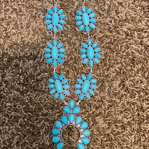 Turquoise Squash Blossom Necklace
